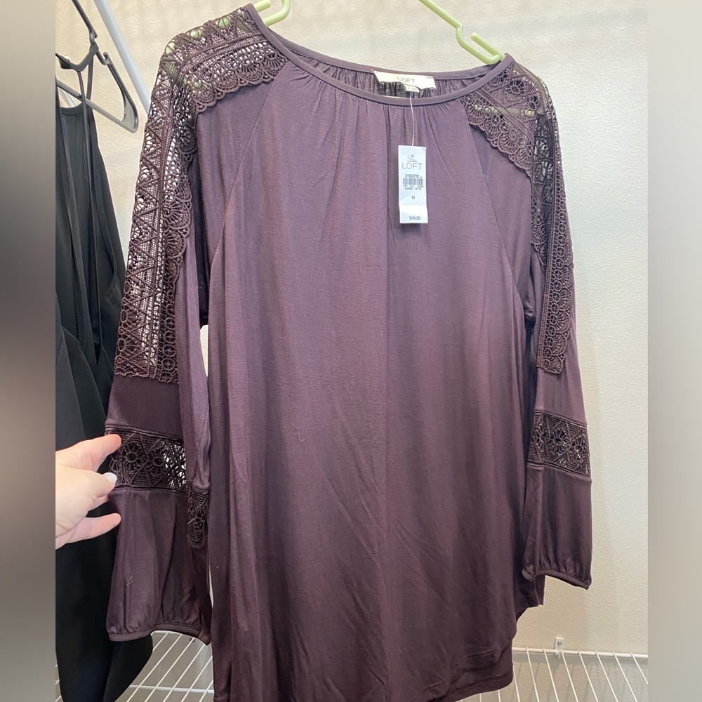 NWT loft blouse with sleeve detail